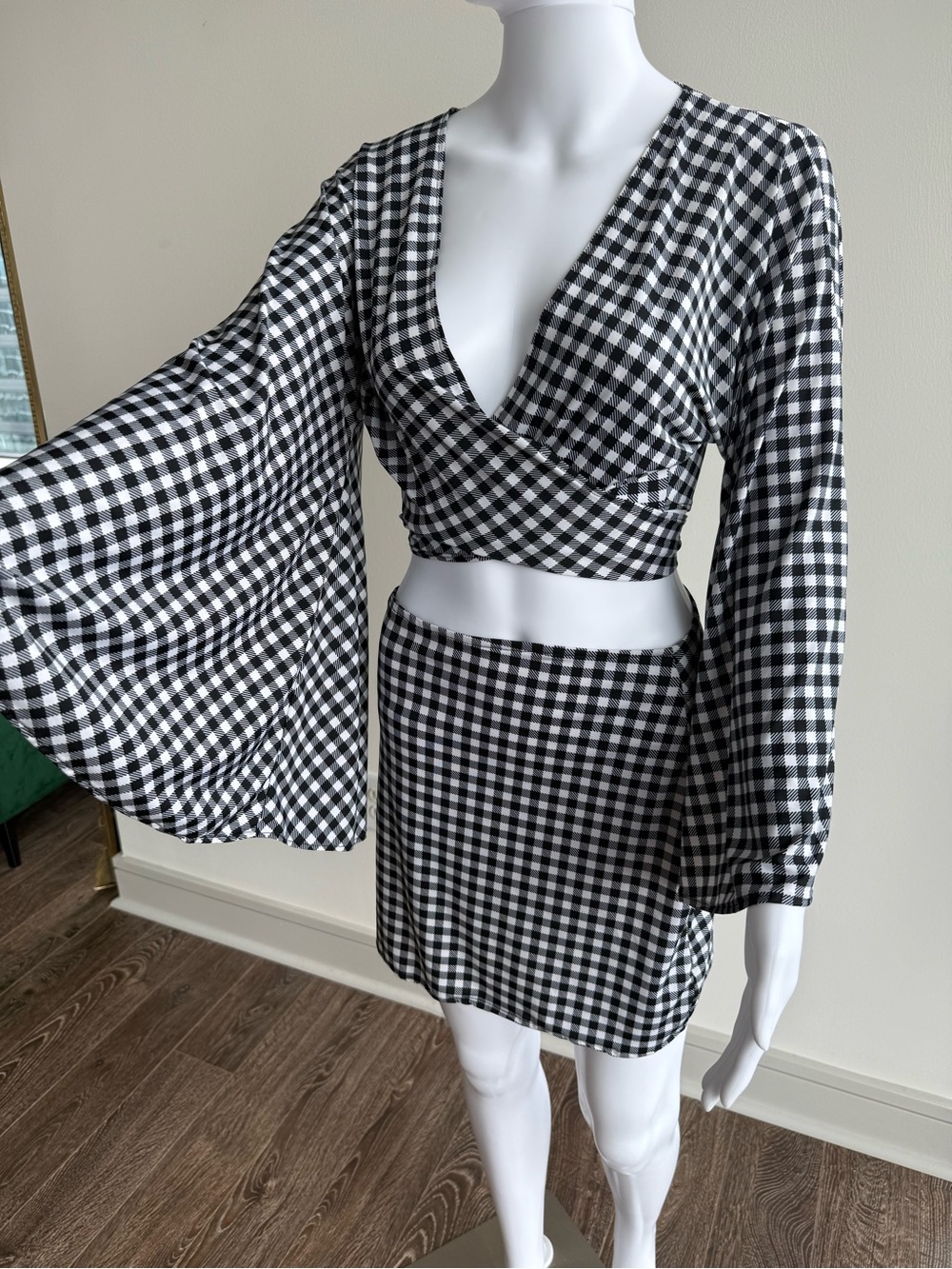 Black & White Gingham Co-ord - Women